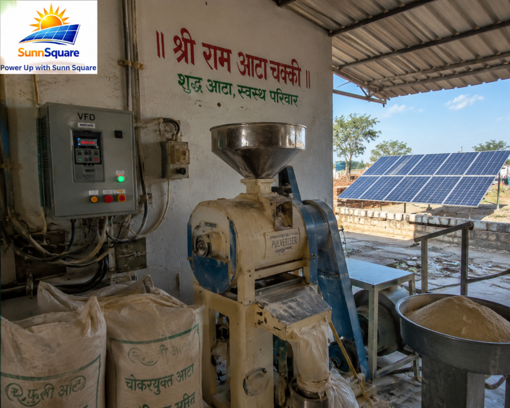 solar power system for atta chakki